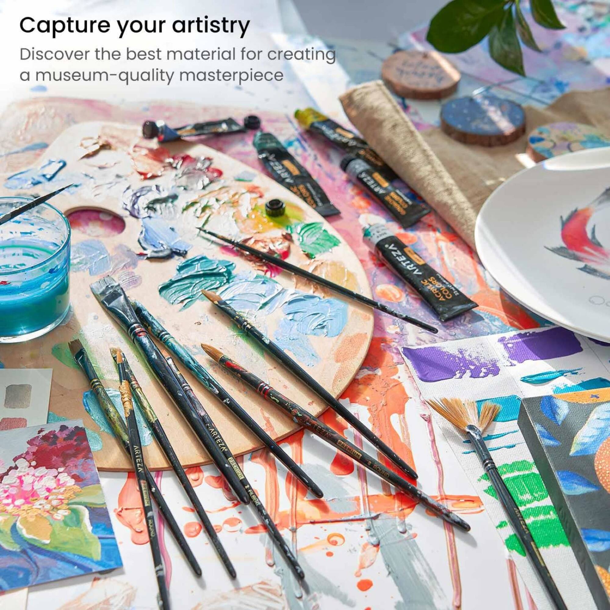Arteza® Acrylic & Oil 12 Piece Brush Set